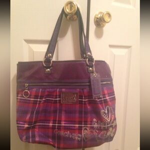 Purple Plaid Women's Bag